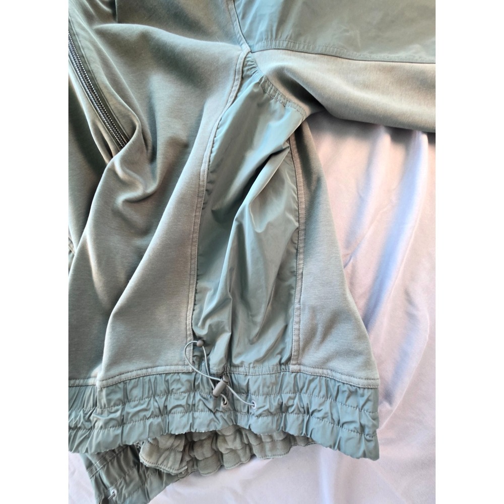 Athleta Womens Half‎ Zip Sweatshirt Green Hybrid Triumph Cinch Waist Pullover S - Picture 9 of 16
